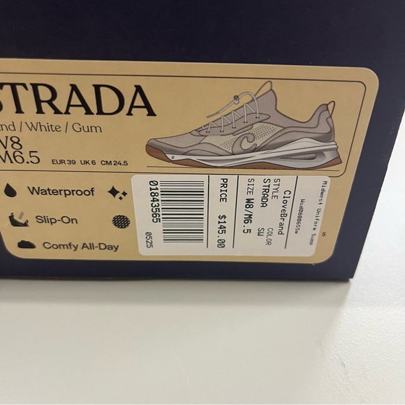 NIB Clove Strada Sneaker In Sand And White Multi Sizes - Picture 8 of 15